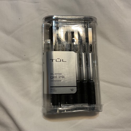01037-5 12 Stück TUL GL Serie Gel Tinte Druckstifte MITTEL 0,7 mm SCHWARZE TINTE