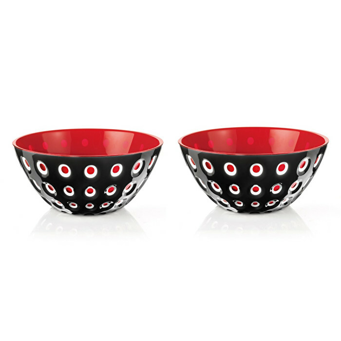 Guzzini Le Murrine Set – 2 Schüsseln Aus Acryl, Ø 12,5 Cm, Hellgelb/Weiß/Aquamarin, Made In Italy, Spülmaschinenfest