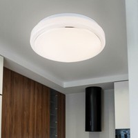 Wohnzimmerlampe Deckenleuchte Flurleuchte Led Alu Weiß 3-Stufen Dimmbar Rund