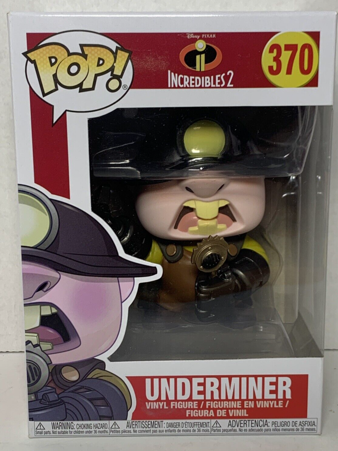 Funko Pop! Movies Disney  Pixar Incredibles 2 #370 Underminer NEW IN BOX 2020