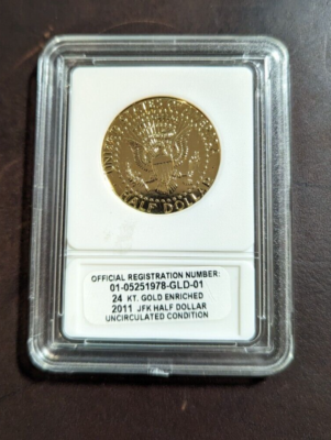 2011 24 Karat Gold Enriched Kennedy Half Dollar Uncirculated