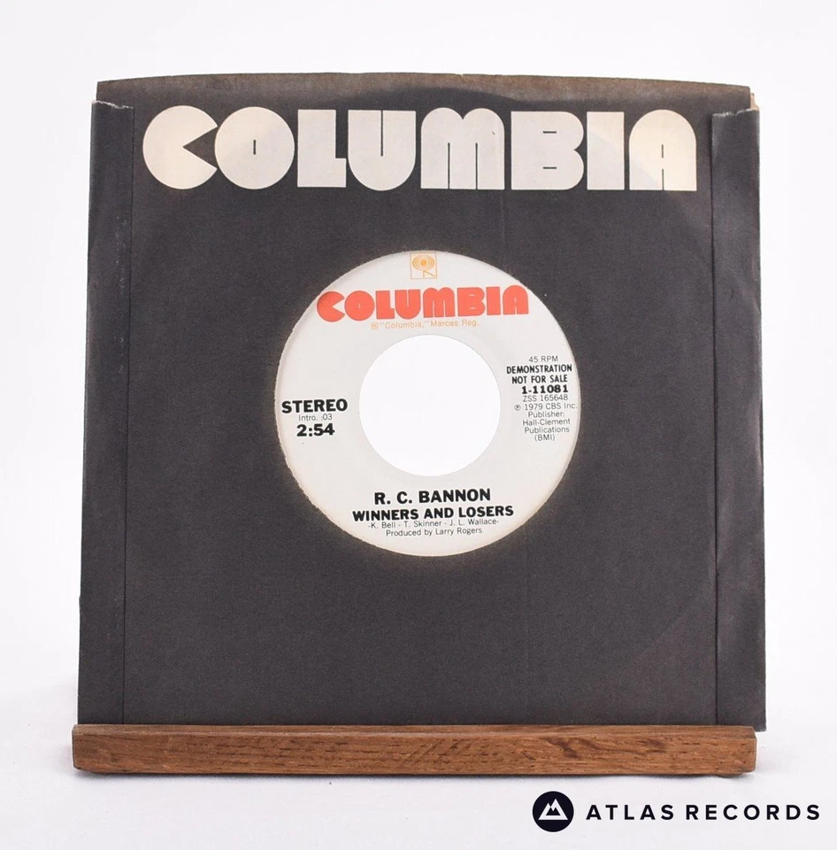 R.C. Bannon - Winners And Losers - Promo 7" Vinyl Record - NM/NM Foto 3 de 4