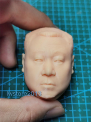 1:12 Asian Comedy Wei Fan Head Sculpt Carved For 6'' Male Action Figure Body
