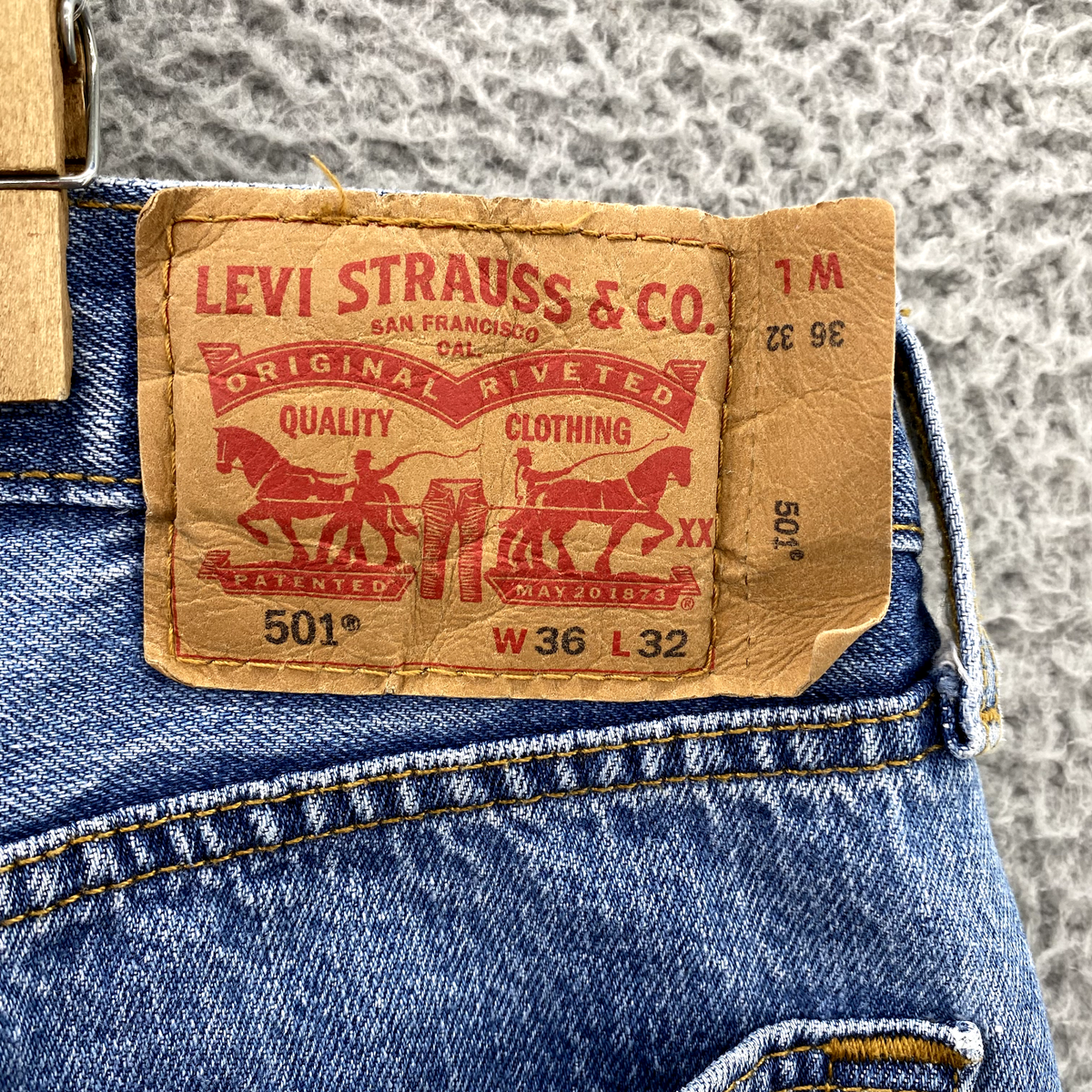 Levis 501 XX Jeans Men 34x28* Whisker Straight Button Fly 90s