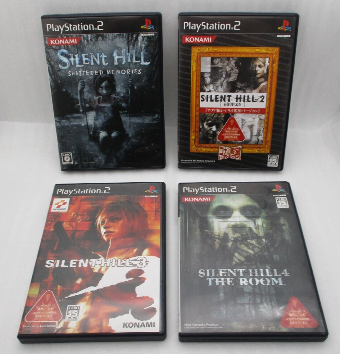 PS2 Silent Hill 2 Directors Cut, 3, 4 & Shattered Memories 4Games Japon Import