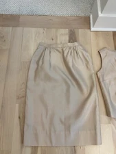Vintage Size 6-8 Womans  3 PC Tailormade Handmade Silk Top Skirt Blazer