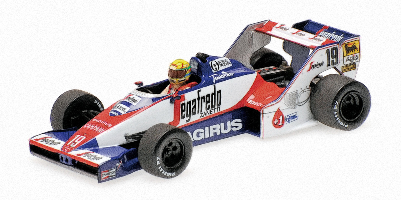 Minichamps 540843339 1:43 Toleman Hart TG183B Team Toleman Group Motorsport #19
