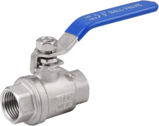 1/2" NPT Ball Valve,304 Stainless Steel Full Port Ball Valve for Water, Oil, and