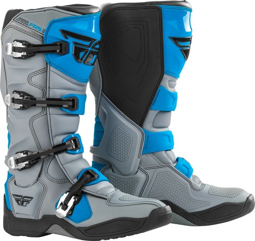 Fly Racing FR5 Grey Blue Dirt Bike MX 