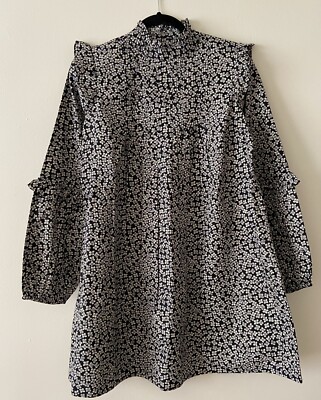Stradivarius Dress Womens Multicolor Floral Long Sleeve Size Small S