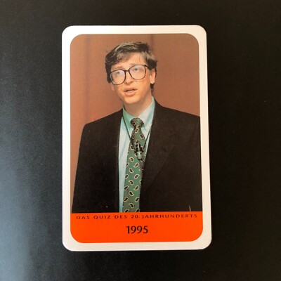 Bill Gates 1997 Harenberg Das Quiz 20. Jahrhunderts #1197 (German Card) B