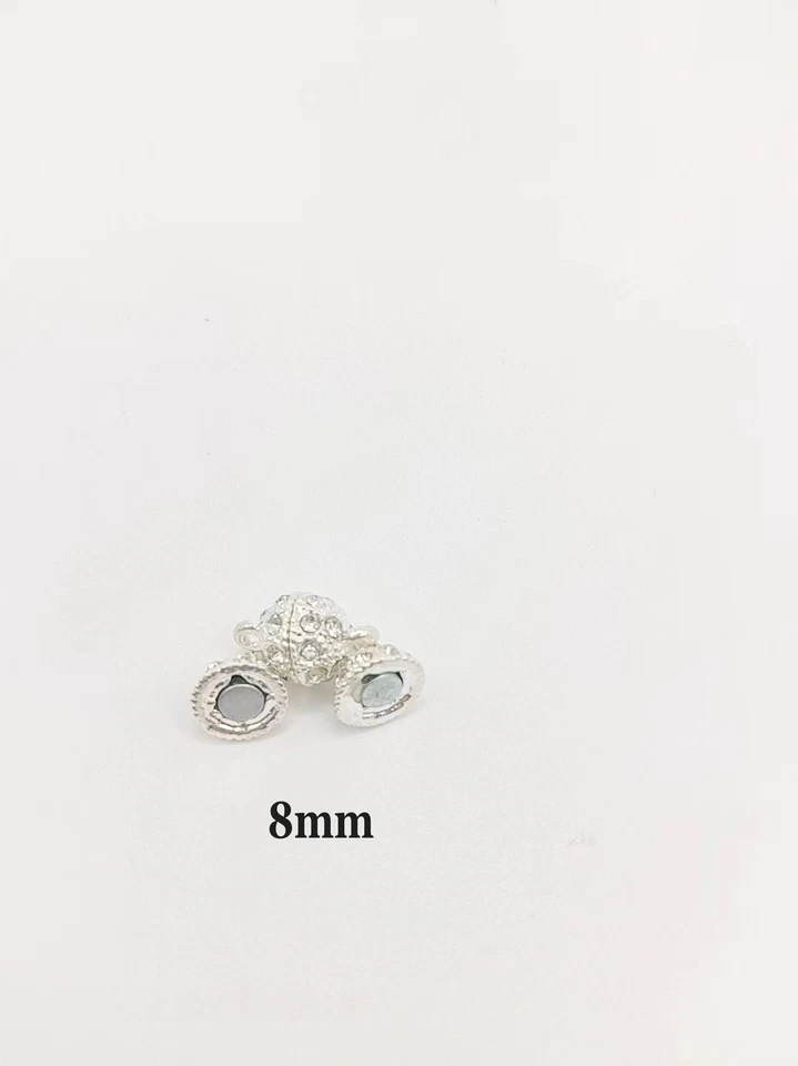 5 Pcs Rhinestone Round Metal Magnetic Strong Ball Fixed Scarf Shawl Accessories - Image 4 of 4