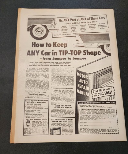 Lotto Vintage 1957 1959 Motor Life Craftsman Auto Speed Age Magazine Car Racing B7 - Foto 7 di 22