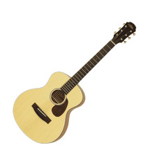 Aria 151 Lil' 3/4 Sized Travel Acoustic Guitar, Matte Natural