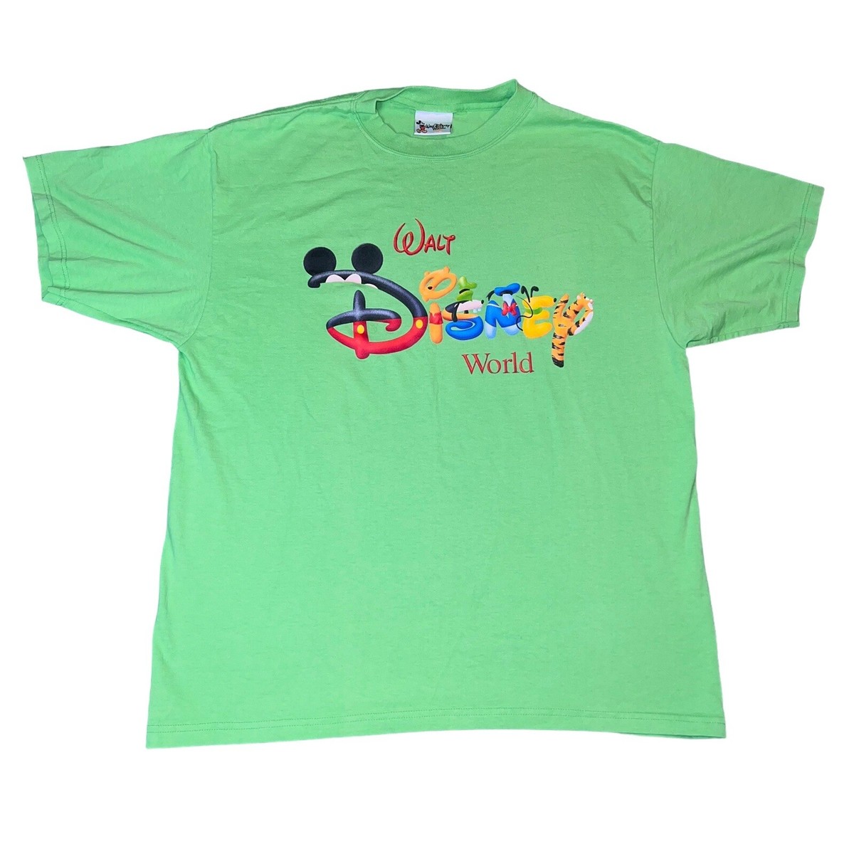 Walt Disney World T-Shirt Lime Green Size X-Large | eBay