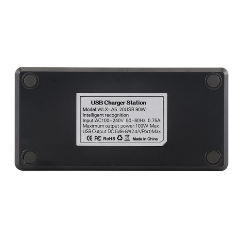 Hub de chargeur USB rapide intelligent universel 20 multiports station de charge rapide 90 W - Photo 11 sur 12