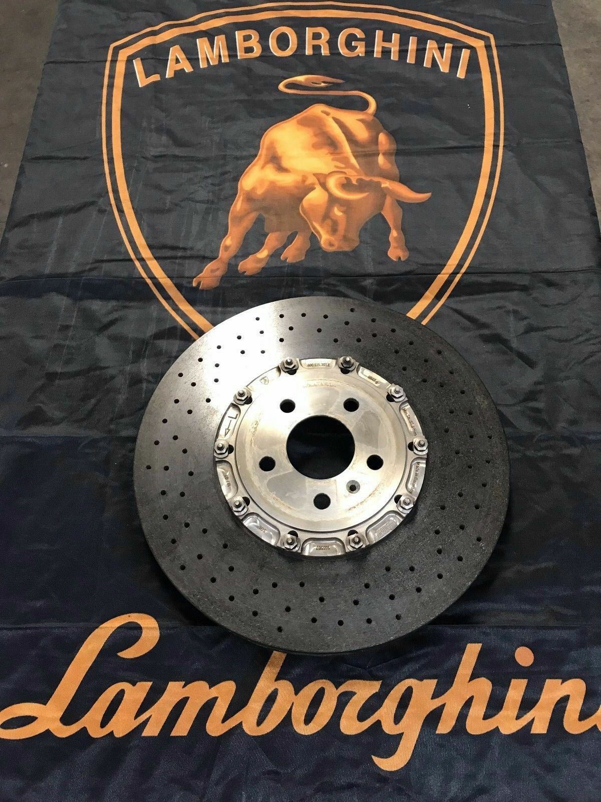 LAMBORGHINI GALLARDO FRONT LEFT L  CARBON CERAMIC BRAKE DISC ROTOR OEM 400615301