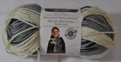 Loops & Threads Impeccable Speckle Stripes Newspaper Journal Gray Wt. 4 160 yds.