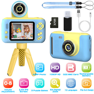Kids Digital Camera with Flip Lens Children Video Camcorder Kids Play Toy  Gift