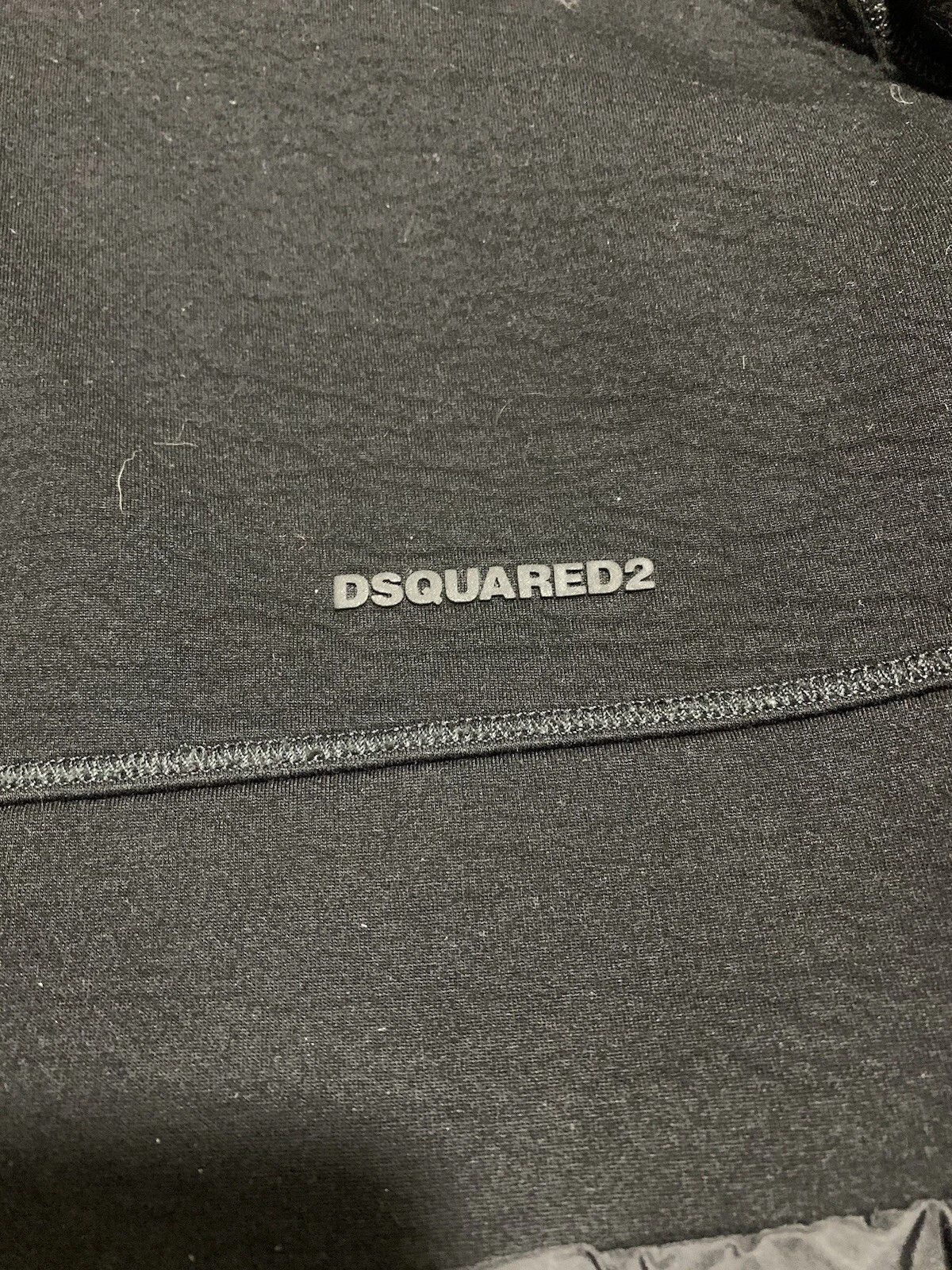 Felpa con cappuccio Dsquared2 nera in neoprene cropped Wmns