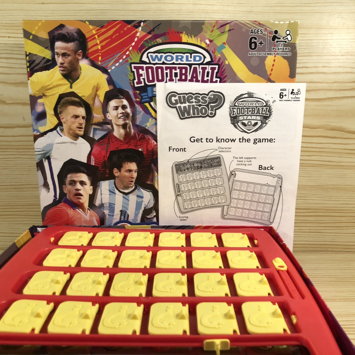 Guess Who? Board Game World Football Stars Edition by MB Games Complete  Kids