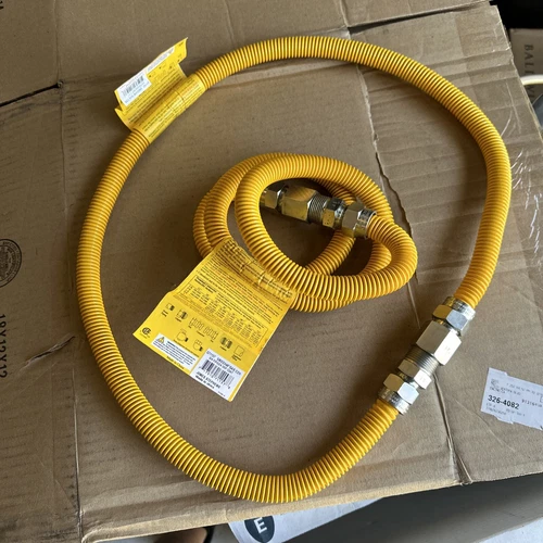 Jones Stephens G71157 5/8 OD X 48" Stainless Steel Gas Connector - Yellow - Picture 2 of 3