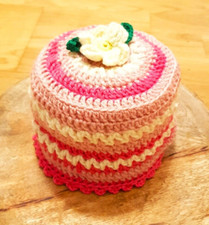 Klohut Gehäkelt Klopapierhut Blume Toilettenpapierhut Klorollenhut WC Rolle Hut 