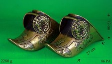 Steigbügel Reiterschuhe antik sehr selten um 1900 Messing