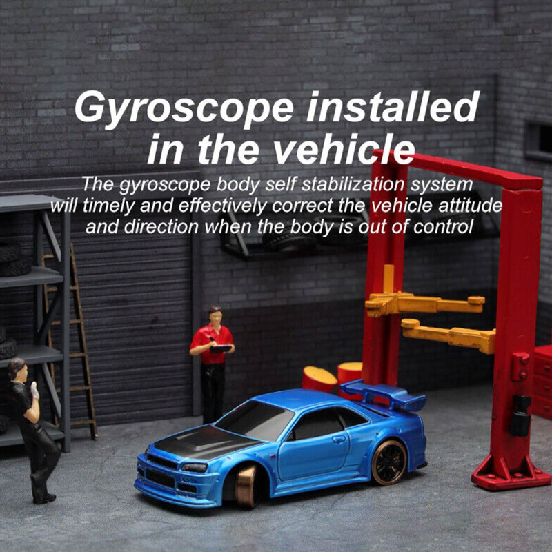 Turbo Racing 1:76 C64 Drift RC Car With Gyro Radio Full Proportional Toys RTR 1