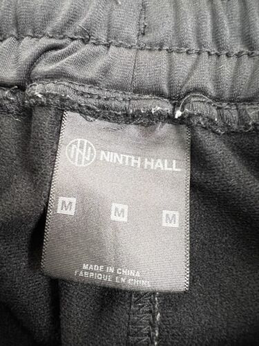 Ninth Hall Jogger Sweatpants Black Red Pockets Drawstrings Zip Ankle Mens Medium - Picture 4 of 8