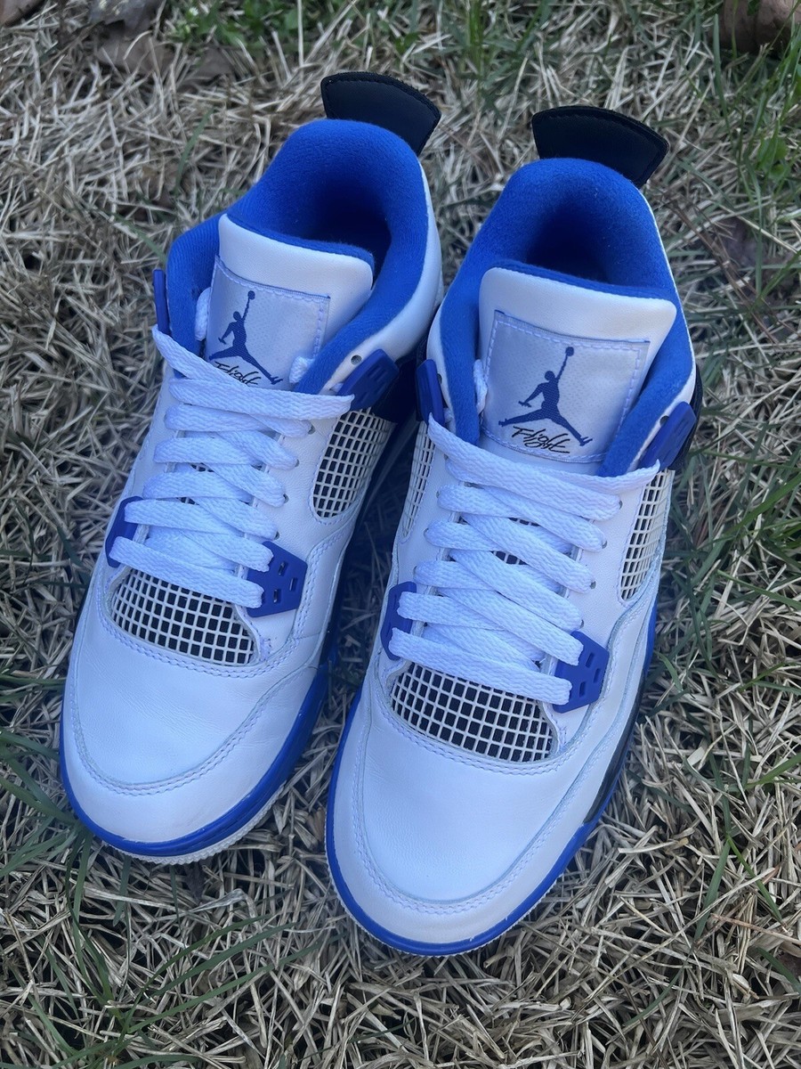 Jordan Air Jordan 4 ホワイト/ブルー CLEAN Air Jordan 4 IV Motorsport Blue size 5.5 Shoes (408452-117