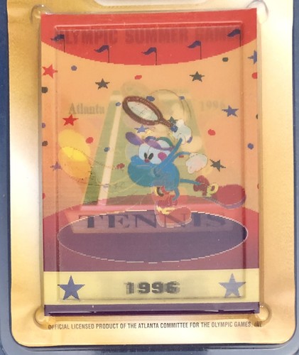 Zwei 1996 olympische Sammler-Pins-Karten-BASKETBALL & TENNIS - Brandneu mit IZZY - Bild 6 von 6