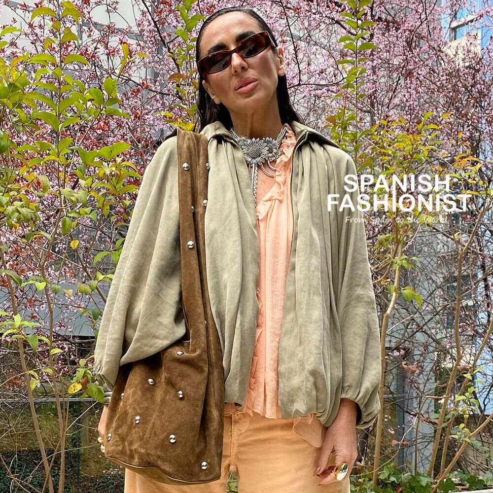 ZARA WOMAN SS25 NWT LIGHT KHAKI PUFFED BOMBER JACKET ZW ZARA WOMAN SS25 NWT LIGHT KHAKI PUFFED BOMBER JACKET ZW