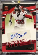 2021 PANINI DONRUSS SHAQUIL BARRETT, #SM16, AUTO, RED SIGNATURE MARKS, SER #2/5