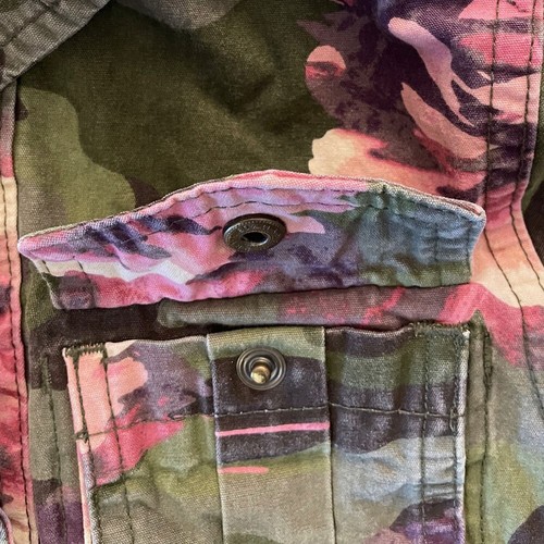 Gap Kids Vintage Full Zip Floral & Camo Army Jacket Girls Size 8-9 M Regular - Picture 5 of 6