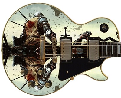 Piel De Guitarra Stab en la parte POSTERIOR FLECHAS ESPADA Vinilo Pegatina  Calcomanía la muerte por GS 049 | eBay