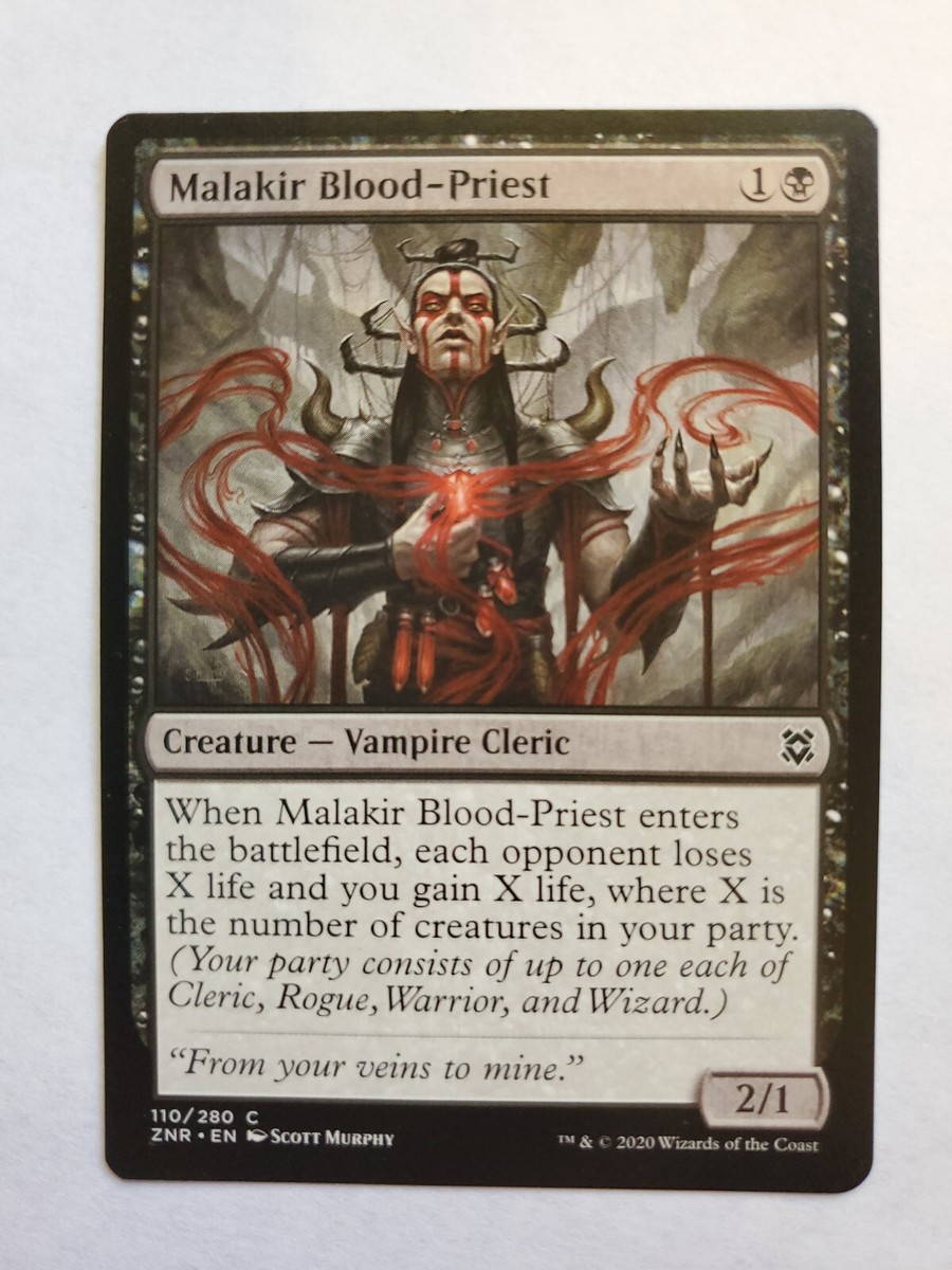 best black vampire cards mtg MTG Magic The Gathering Card Malakir Blood-Priest Creature Vampire Cleric  Black