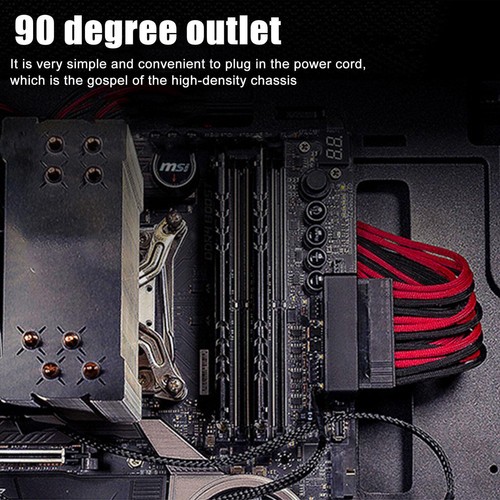 90 Degree ATX 24Pin Female to Male Connector Prolonged Plastic Power Adapter v - Picture 14 of 18
