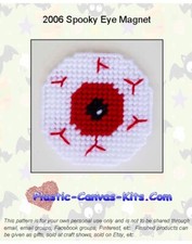 Halloween Spooky Eye Magnet-Plastic Canvas Pattern or Kit