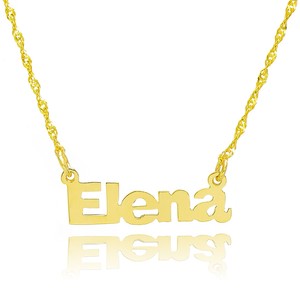 Custom Made Any Name Style 6 10k Yellow Gold Personalized Name Necklace Custom Made Any Name Style 6 10k Yellow Gold Personalized Name Necklace