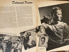 Cornel Wilde, Two Page Vintage Clipping, a