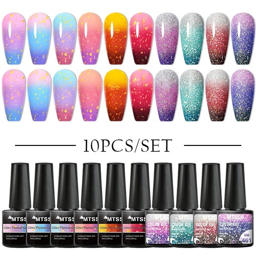 Nuevo 7/10/12 PIEZAS/CONJUNTO Esmalte de Uñas en Gel para Gatos Brillo Set 9D Gel Remojo Kits de Arte en Uñas - Imagen 24 de 113
