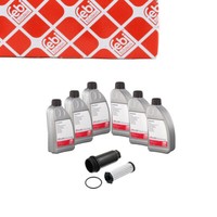febi 176877 Getriebefilter Satz 6-Gang Powershift + 6L GetriebeöL FüR Ford Volvo