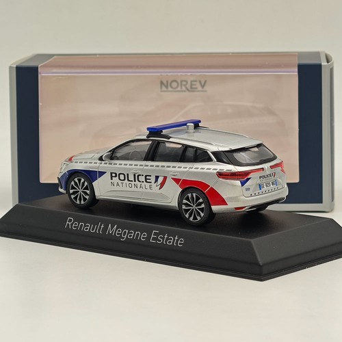Norev 1/43 Renault Megane Estate 2022 "Police Nationale" Silver Diecast Model - Picture 5 of 7