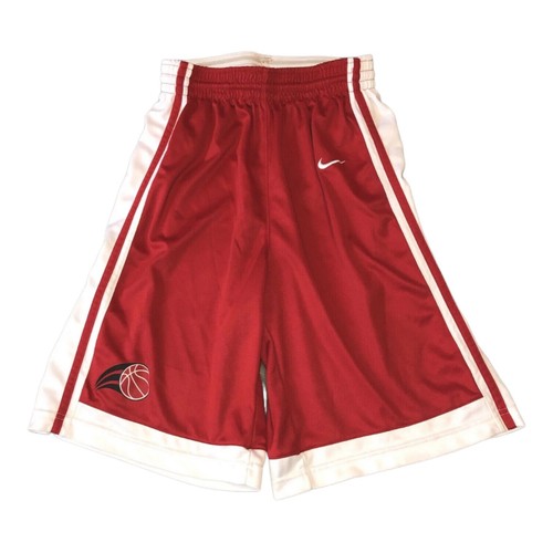 NIKE Dri-Fit Boys Red White Side Stripes Drawstring Basketball Shorts Sz XL