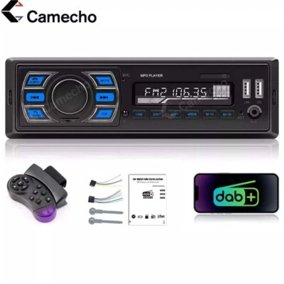 CAMECHO DAB+ Autoradio RDS AM FM Bluetooth Freisprecheinrichtung USB SD AUX IN 1 DIN