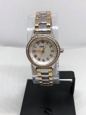 Fossil BQ1009 Women's Silver Stainless Steel Analog White Dial