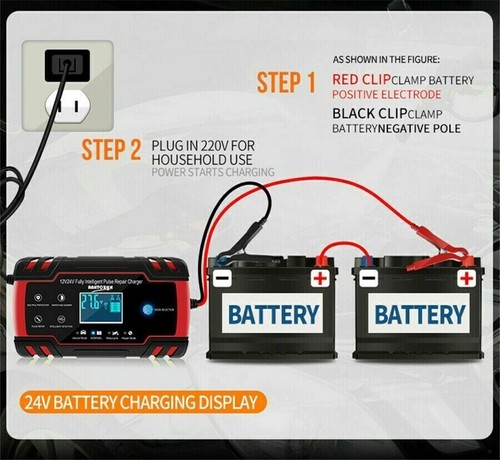 AU Plug Portable Smart Car Battery Charger Maintainer Trickle Charger Charging - Picture 7 of 9