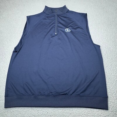 Footjoy Sweater Men Extra Large Blue Golf Vest Zip Windshirt Sleeveless  Gilet