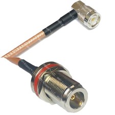 RG400 TNC Male Angle to N FEMALE BULKHEAD RF Cable FAST-SHIP LOT